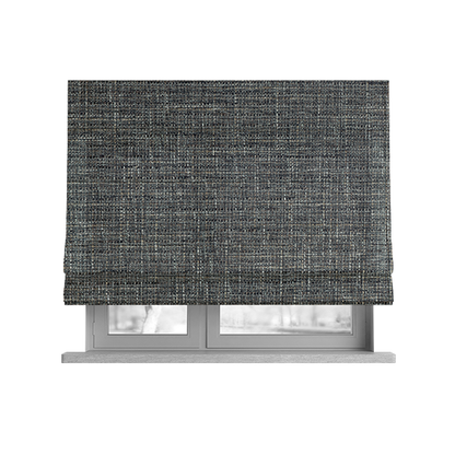 Durban Multicoloured Textured Weave Furnishing Fabric In Grey Colour - Roman Blinds