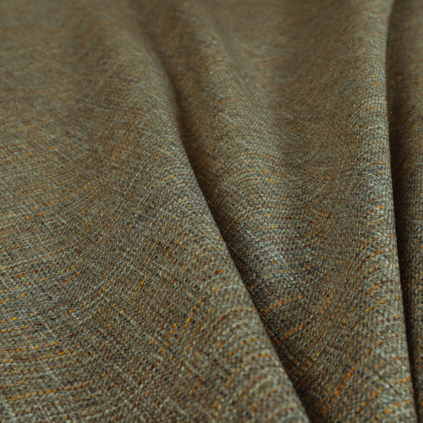 Durban Multicoloured Textured Weave Furnishing Fabric In Brown Colour