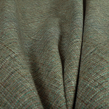 Durban Multicoloured Textured Weave Furnishing Fabric In Green Purple Colour