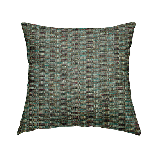 Durban Multicoloured Textured Weave Furnishing Fabric In Green Purple Colour - Handmade Cushions