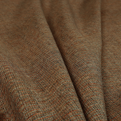 Durban Multicoloured Textured Weave Furnishing Fabric In Orange Colour - Roman Blinds