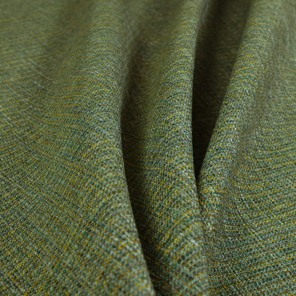 Durban Multicoloured Textured Weave Furnishing Fabric In Green Colour - Made To Measure Curtains