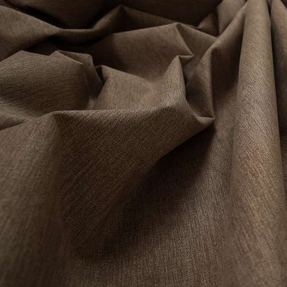 Earley Soft Matt Velvet Chenille Furnishing Upholstery Fabric In Brown Colour - Roman Blinds