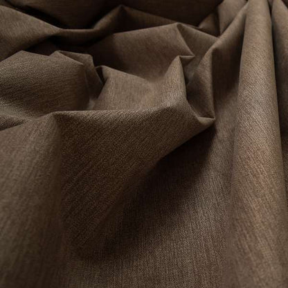 Earley Soft Matt Velvet Chenille Furnishing Upholstery Fabric In Brown Colour - Made To Measure Curtains