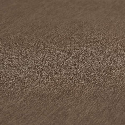 Earley Soft Matt Velvet Chenille Furnishing Upholstery Fabric In Brown Colour - Roman Blinds