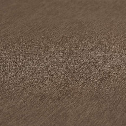 Earley Soft Matt Velvet Chenille Furnishing Upholstery Fabric In Brown Colour
