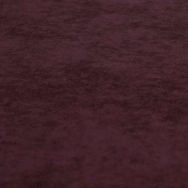 Earley Soft Matt Velvet Chenille Furnishing Upholstery Fabric In Wine Colour - Roman Blinds