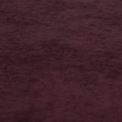 Earley Soft Matt Velvet Chenille Furnishing Upholstery Fabric In Wine Colour - Roman Blinds