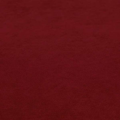 Earley Soft Matt Velvet Chenille Furnishing Upholstery Fabric In Red Colour - Made To Measure Curtains