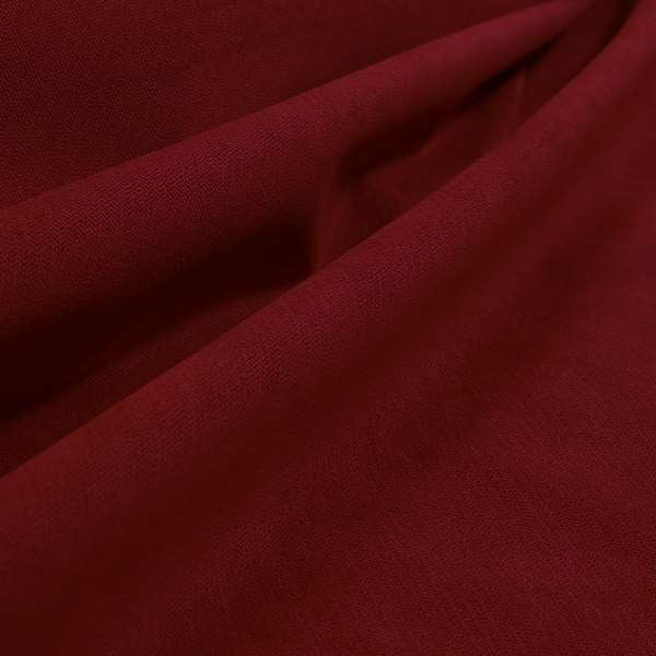 Earley Soft Matt Velvet Chenille Furnishing Upholstery Fabric In Red Colour - Made To Measure Curtains