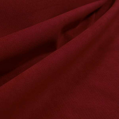 Earley Soft Matt Velvet Chenille Furnishing Upholstery Fabric In Red Colour - Made To Measure Curtains