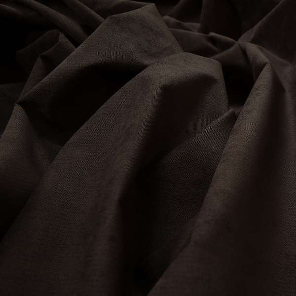Earley Soft Matt Velvet Chenille Furnishing Upholstery Fabric In Chocolate Brown Colour - Handmade Cushions