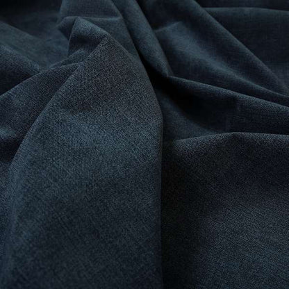 Earley Soft Matt Velvet Chenille Furnishing Upholstery Fabric In Denim Blue Colour - Handmade Cushions