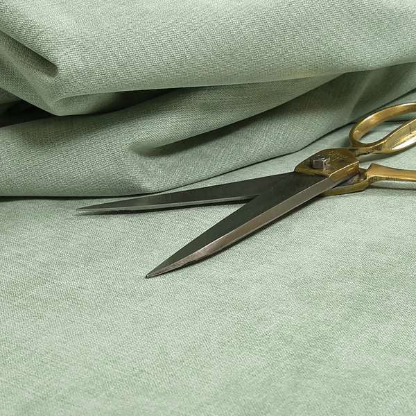Earley Soft Matt Velvet Chenille Furnishing Upholstery Fabric In Aqua Green Colour - Handmade Cushions