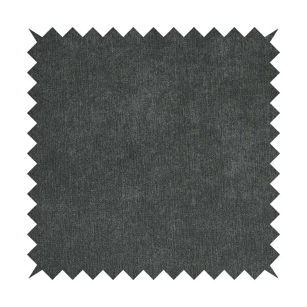 Earley Soft Matt Velvet Chenille Furnishing Upholstery Fabric In Granite Grey Colour - Roman Blinds