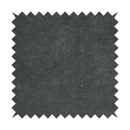 Earley Soft Matt Velvet Chenille Furnishing Upholstery Fabric In Granite Grey Colour