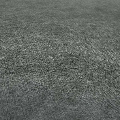 Earley Soft Matt Velvet Chenille Furnishing Upholstery Fabric In Granite Grey Colour - Handmade Cushions