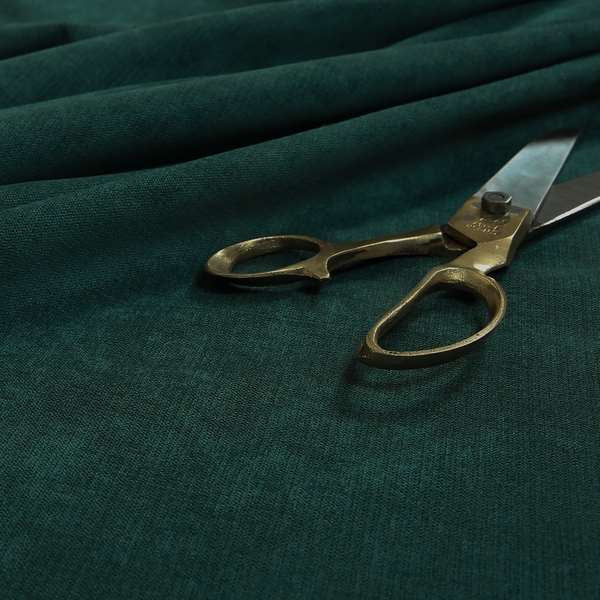 Earley Soft Matt Velvet Chenille Furnishing Upholstery Fabric In Ocean Teal Colour - Roman Blinds