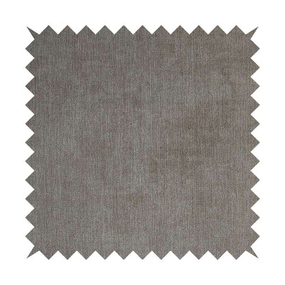 Earley Soft Matt Velvet Chenille Furnishing Upholstery Fabric In Brown Taupe Colour
