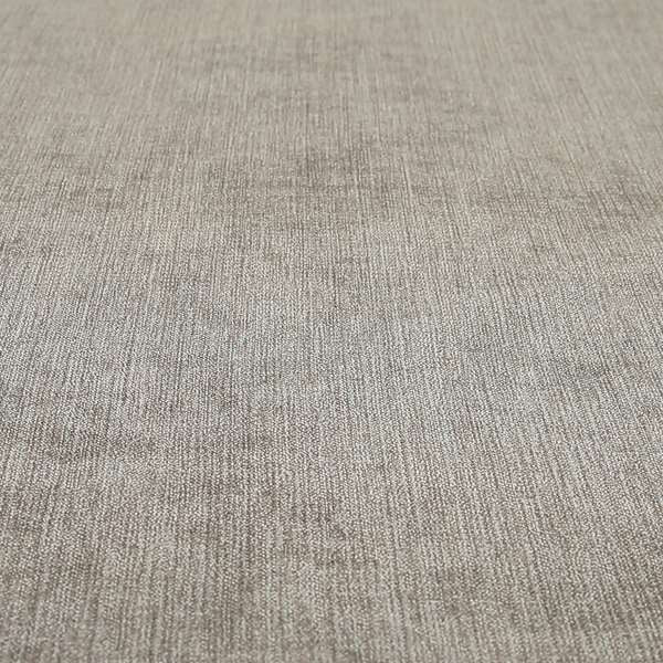 Earley Soft Matt Velvet Chenille Furnishing Upholstery Fabric In Brown Taupe Colour - Roman Blinds