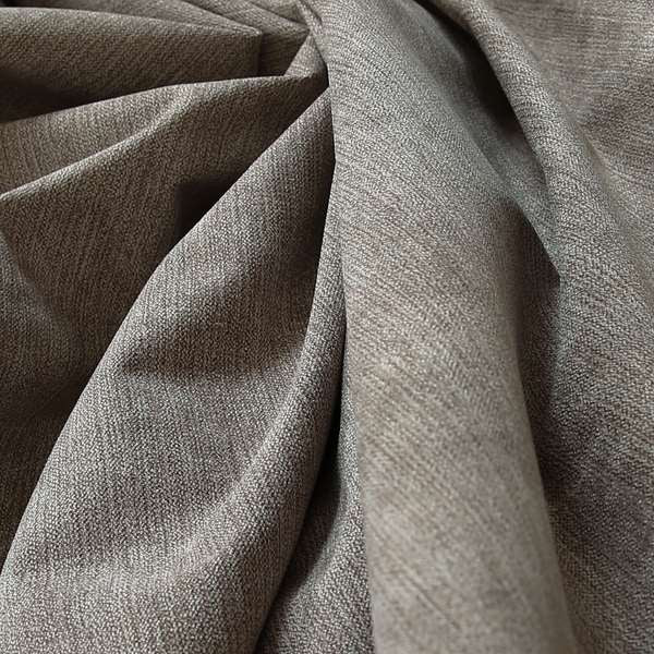 Earley Soft Matt Velvet Chenille Furnishing Upholstery Fabric In Brown Taupe Colour - Handmade Cushions