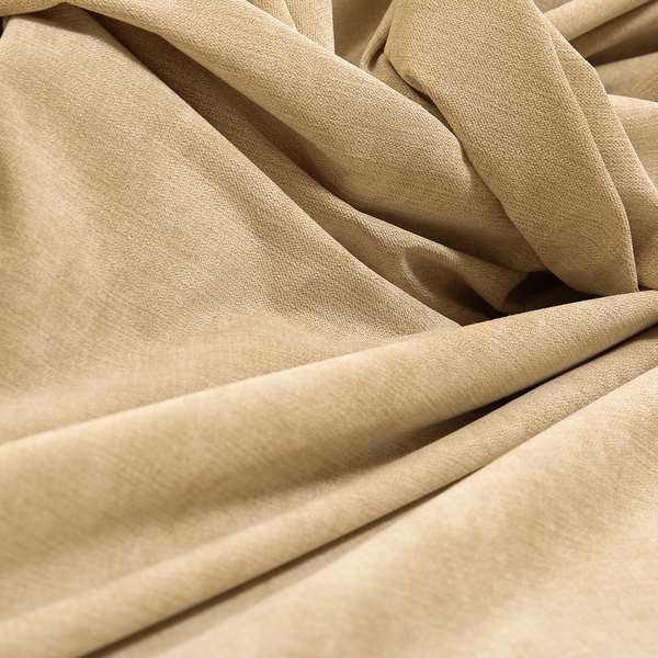 Earley Soft Matt Velvet Chenille Furnishing Upholstery Fabric In Beige Colour - Made To Measure Curtains