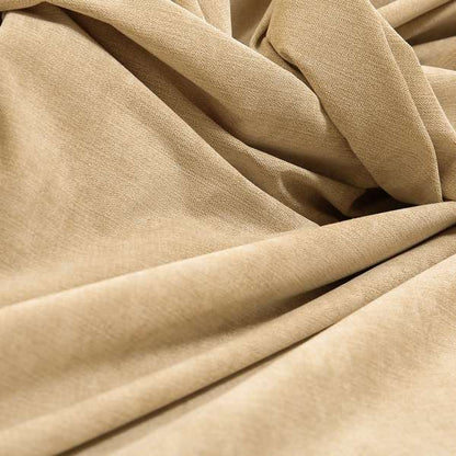 Earley Soft Matt Velvet Chenille Furnishing Upholstery Fabric In Beige Colour - Made To Measure Curtains