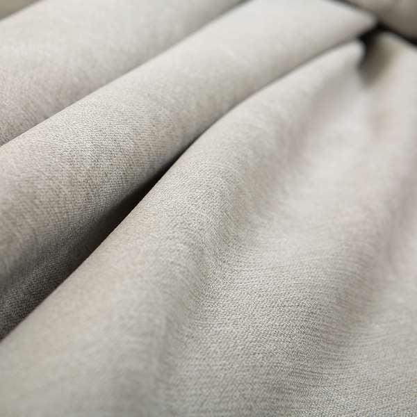 Earley Soft Matt Velvet Chenille Furnishing Upholstery Fabric In Silver Grey Colour