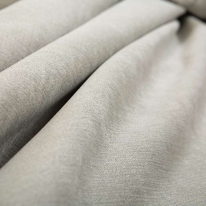 Earley Soft Matt Velvet Chenille Furnishing Upholstery Fabric In Silver Grey Colour - Made To Measure Curtains