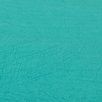 Earth Soft Textured Faux Leather In Blue Teal Colour Upholstery Fabrics