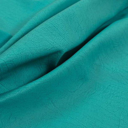 Earth Soft Textured Faux Leather In Blue Teal Colour Upholstery Fabrics