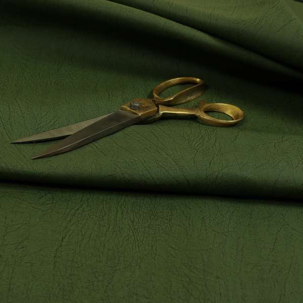 Earth Soft Textured Faux Leather In Green Colour Upholstery Fabrics