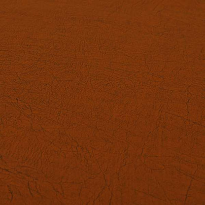 Earth Soft Textured Faux Leather In Orange Colour Upholstery Fabrics