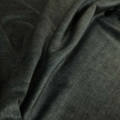 Faleolo Thick Durable Soft Velvet Material Black Dark Grey Colour Upholstery Fabric - Roman Blinds