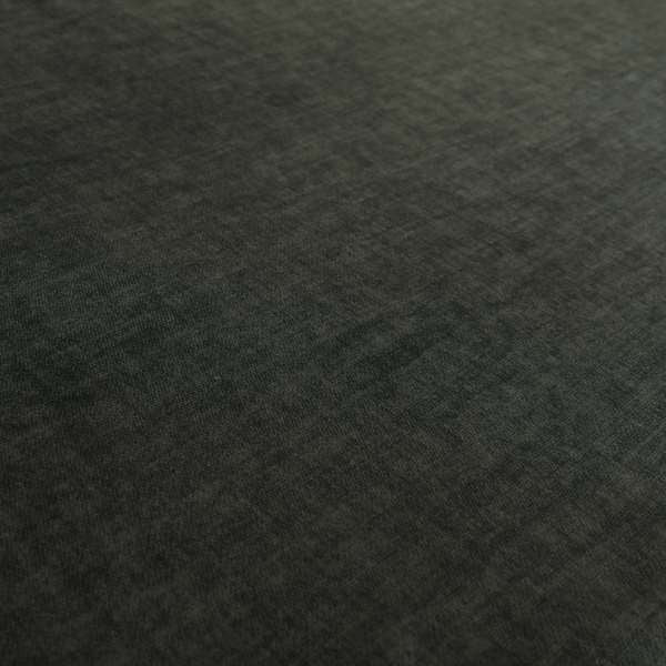 Faleolo Thick Durable Soft Velvet Material Black Dark Grey Colour Upholstery Fabric - Made To Measure Curtains