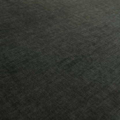 Faleolo Thick Durable Soft Velvet Material Black Dark Grey Colour Upholstery Fabric - Made To Measure Curtains