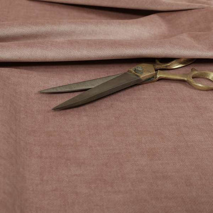 Faleolo Thick Durable Soft Velvet Material Pink Colour Upholstery Fabric