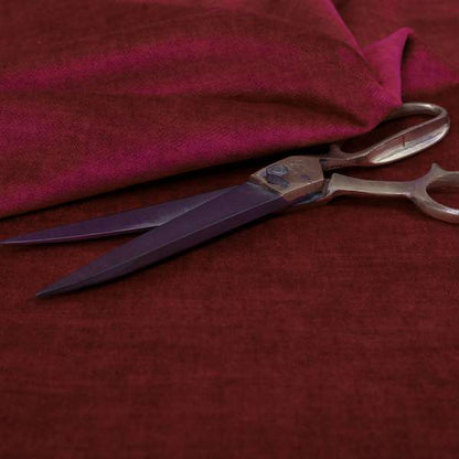 Faleolo Thick Durable Soft Velvet Material Red Colour Upholstery Fabric - Roman Blinds