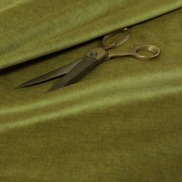 Faleolo Thick Durable Soft Velvet Material Green Colour Upholstery Fabric - Roman Blinds