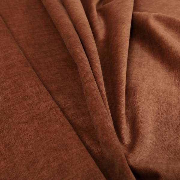 Faleolo Thick Durable Soft Velvet Material Orange Colour Upholstery Fabric