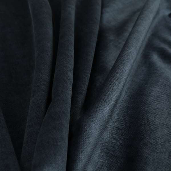 Faleolo Thick Durable Soft Velvet Material Navy Blue Colour Upholstery Fabric - Made To Measure Curtains