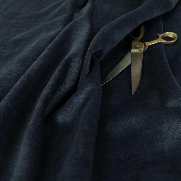 Faleolo Thick Durable Soft Velvet Material Navy Blue Colour Upholstery Fabric - Made To Measure Curtains