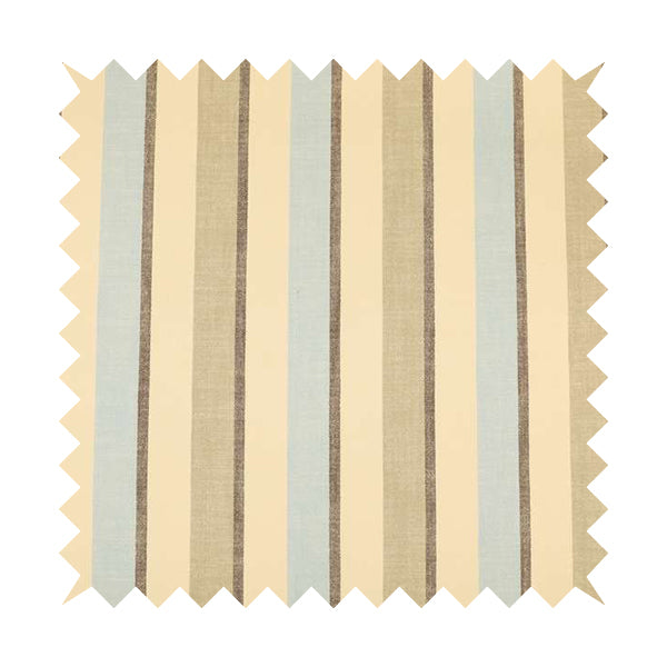 Falkirk Scottish Inspired Striped Pattern In Chenille Material Upholstery Fabric Blue Brown Colour - Roman Blinds