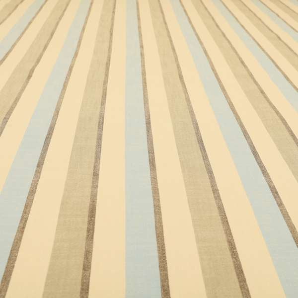 Falkirk Scottish Inspired Striped Pattern In Chenille Material Upholstery Fabric Blue Brown Colour - Roman Blinds