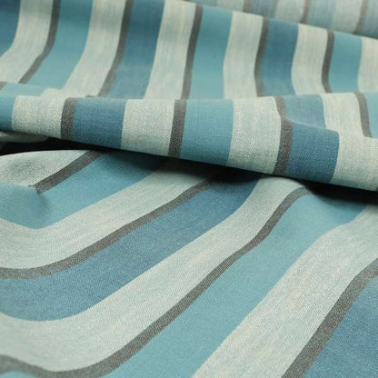 Falkirk Scottish Inspired Striped Pattern In Chenille Material Upholstery Fabric Navy Blue Colour - Roman Blinds