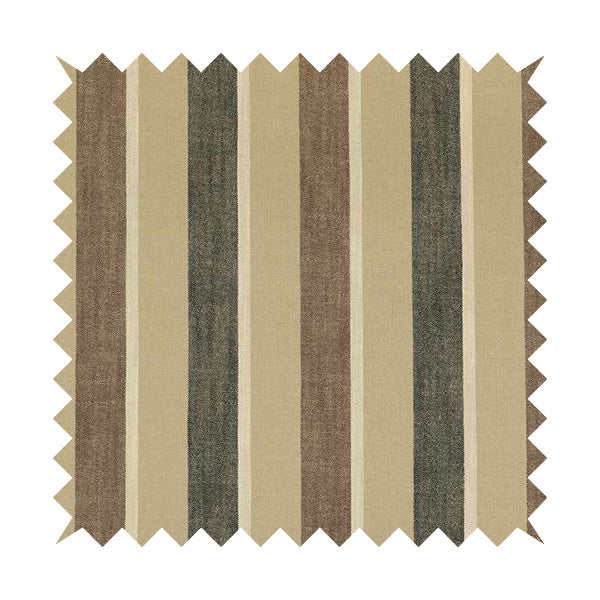 Falkirk Scottish Inspired Striped Pattern In Chenille Material Upholstery Fabric Black Brown Colour - Roman Blinds