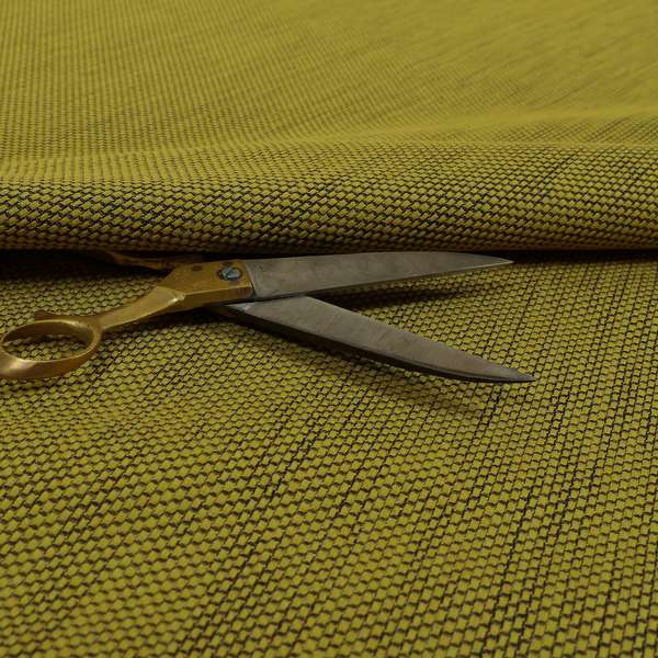 Festival Colourful Textured Chenille Plain Upholstery Fabric In Yellow - Roman Blinds