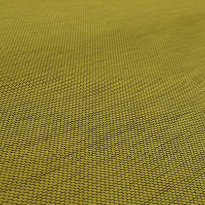 Festival Colourful Textured Chenille Plain Upholstery Fabric In Yellow - Roman Blinds