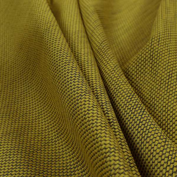 Festival Colourful Textured Chenille Plain Upholstery Fabric In Yellow - Roman Blinds