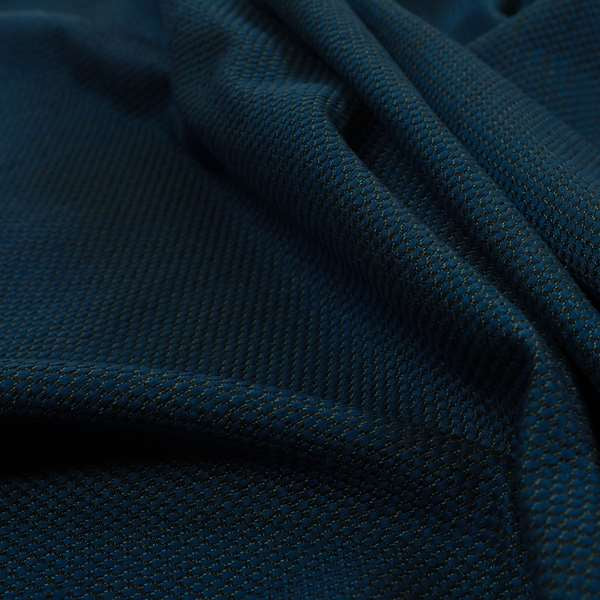 Festival Colourful Textured Chenille Plain Upholstery Fabric In Navy Blue